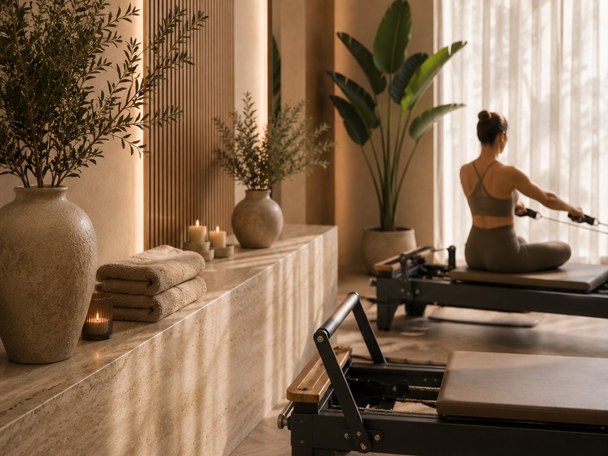 Fließende Reformer-Pilates-Sequenz im Kurs RPL Flow